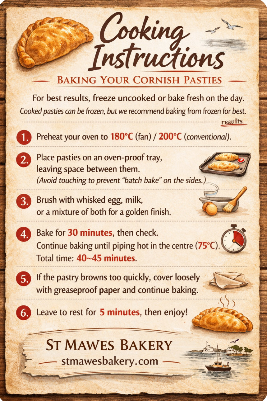 Box of six traditional pasties