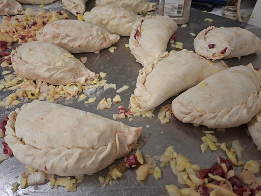 Box of six or 10 traditional Cornish pasties