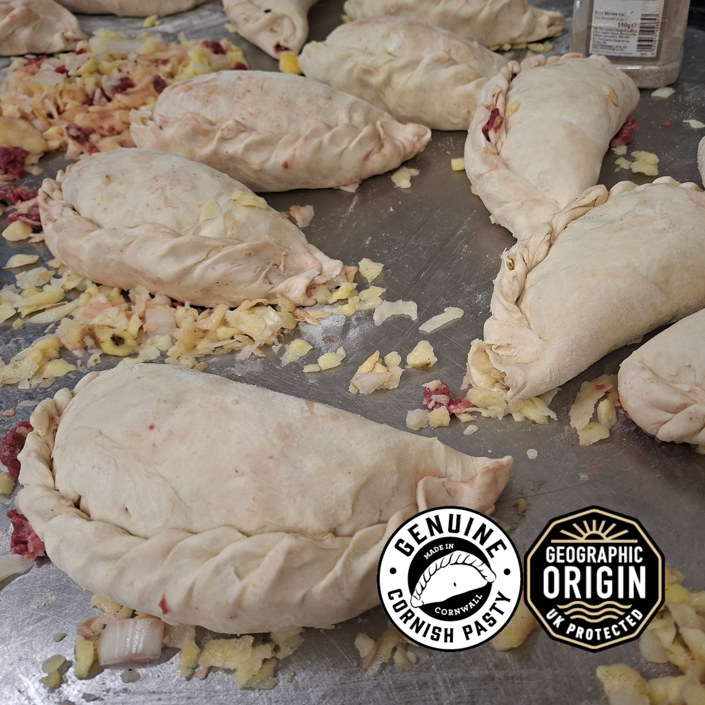 Box of six or 10 traditional Cornish pasties